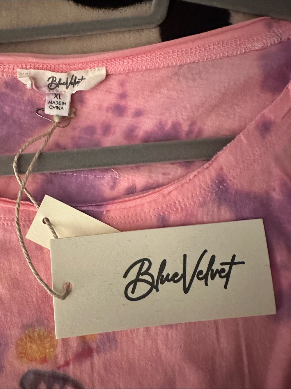 NWT Bright Pink Floral & Bird-Print Long Sleeve Tee - Picture 5 of 8
